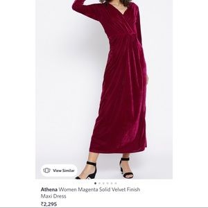 Red velvet dress